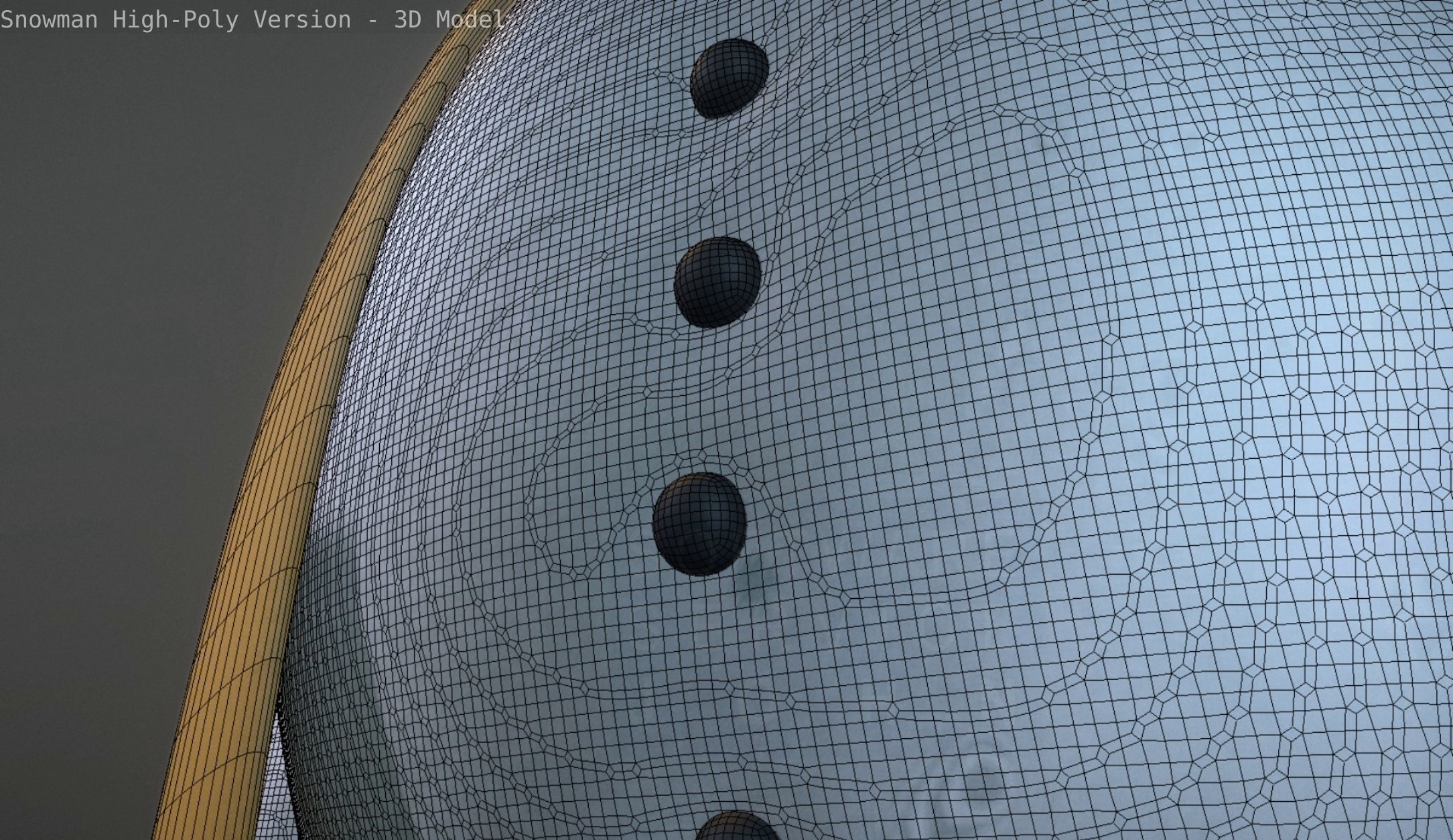 Snowman High-Poly-Version 3D model_7