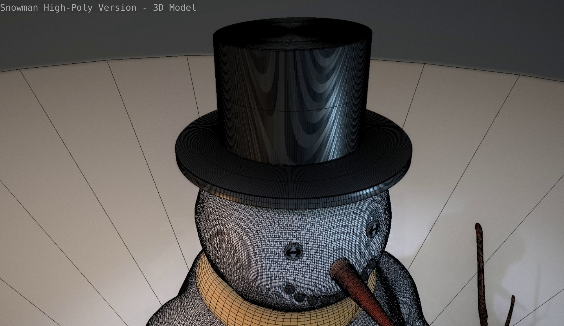Snowman High-Poly-Version 3D model_74