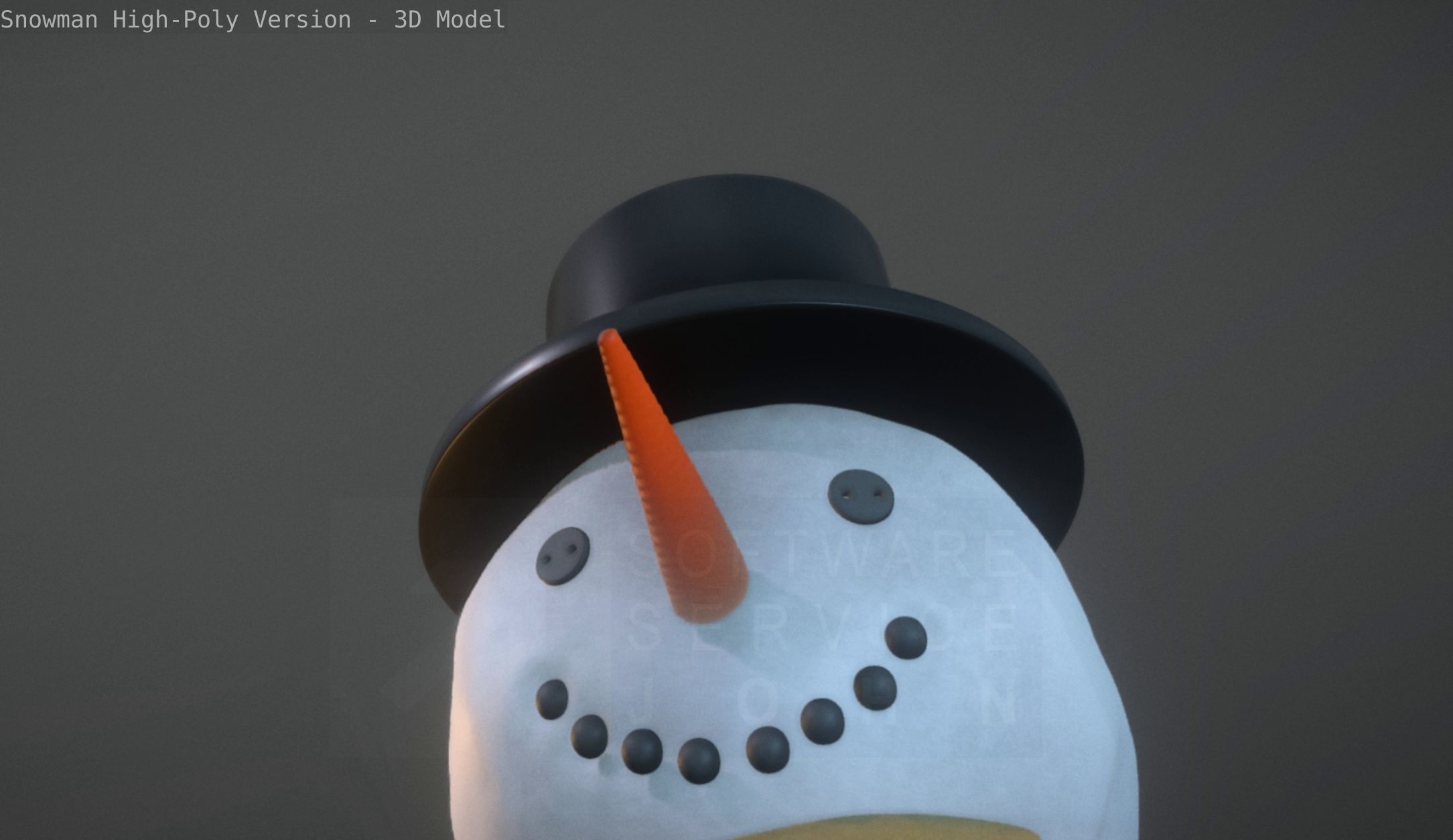 Snowman High-Poly-Version 3D model_3