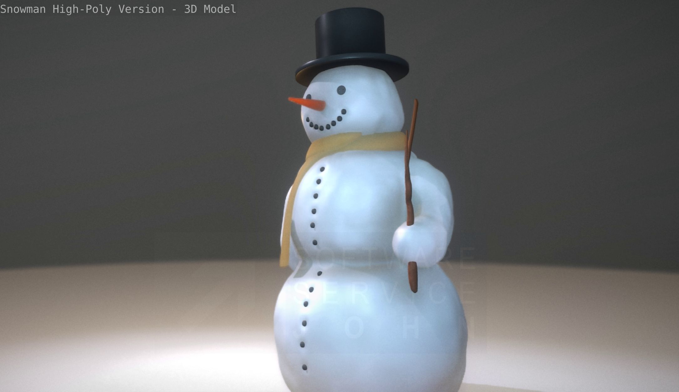 Snowman High-Poly-Version 3D model_41