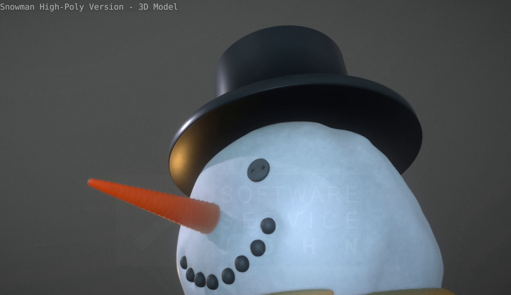 Snowman High-Poly-Version 3D model_11