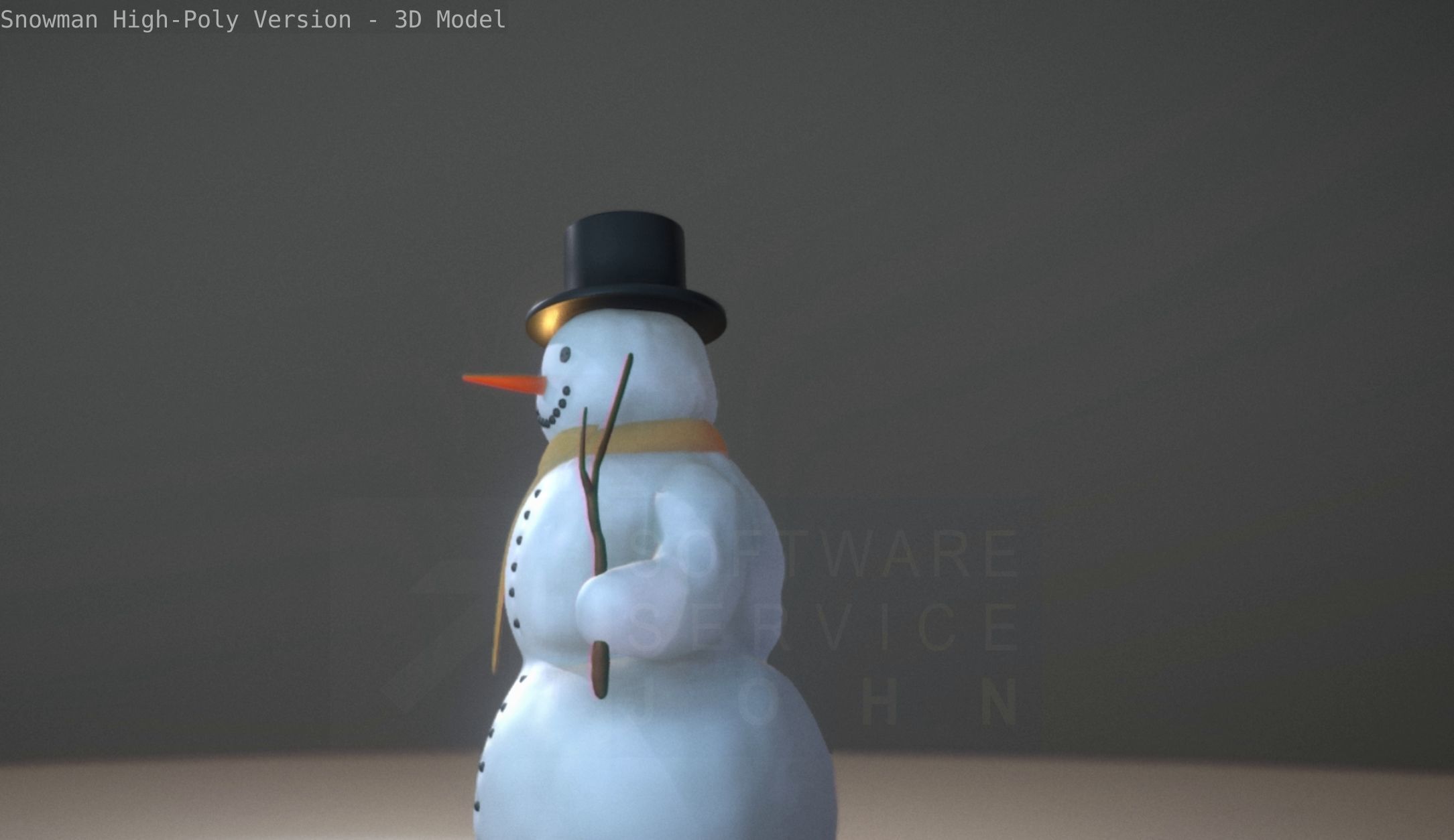 Snowman High-Poly-Version 3D model_58