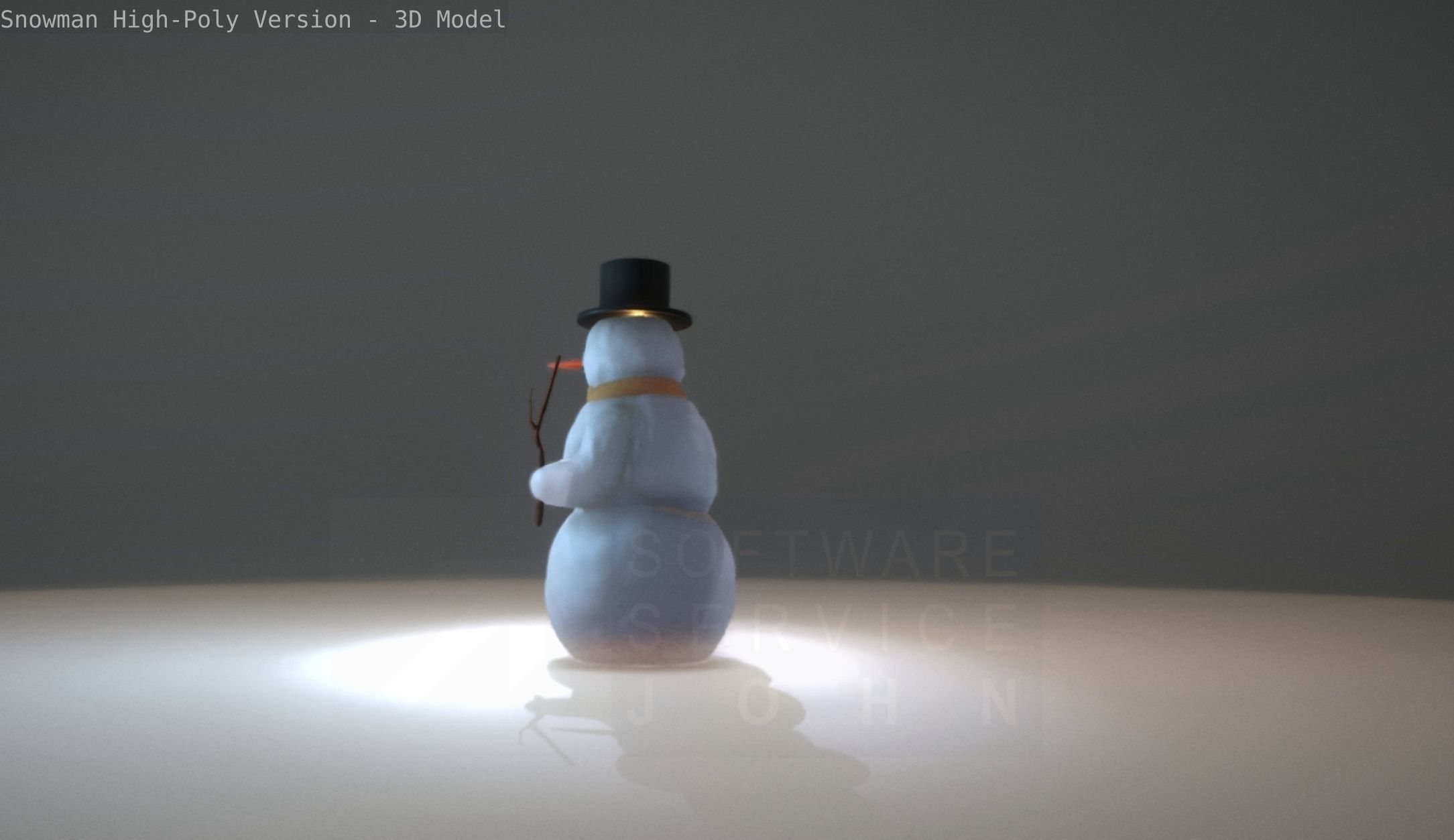 Snowman High-Poly-Version 3D model_63