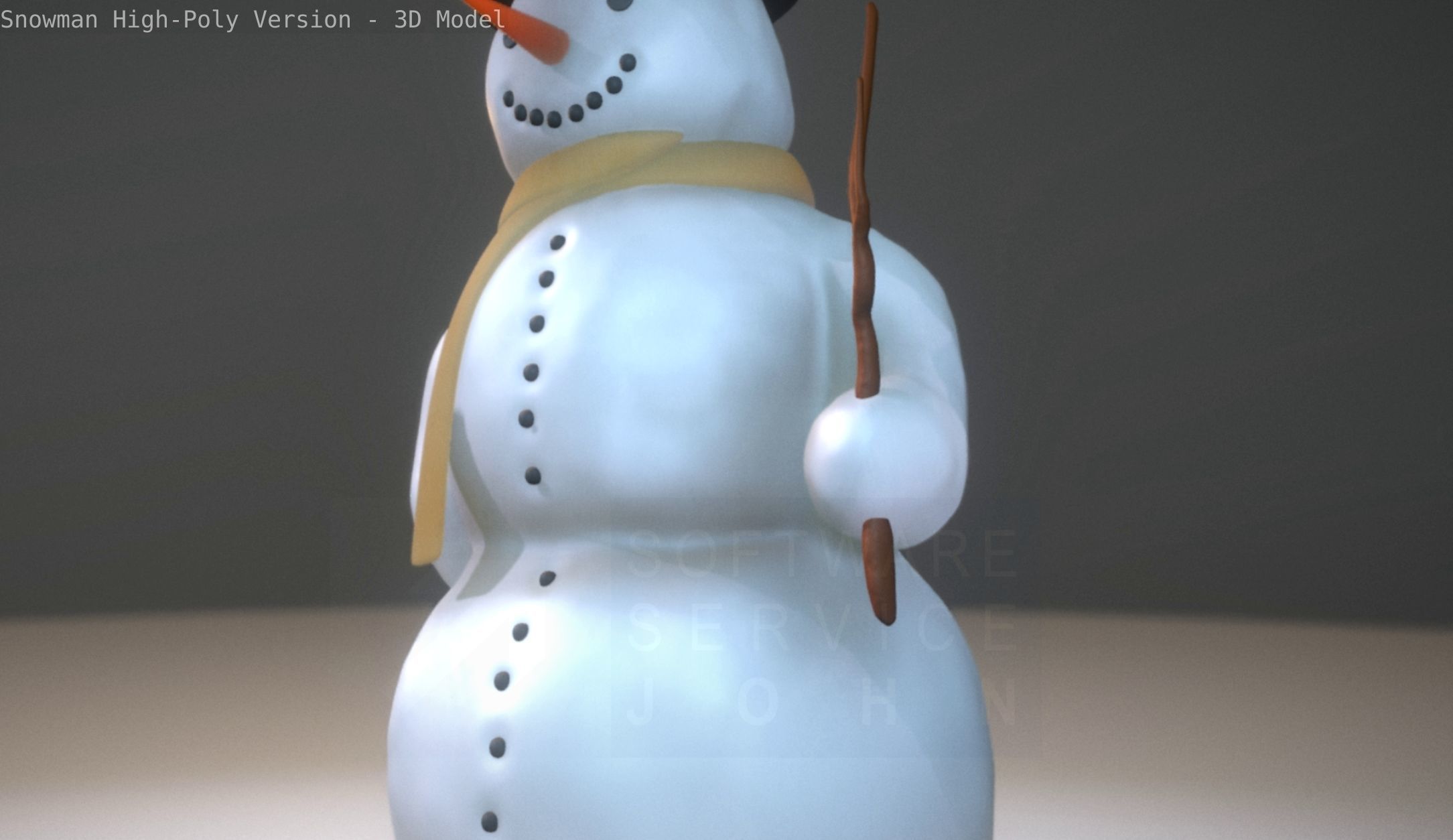 Snowman High-Poly-Version 3D model_59