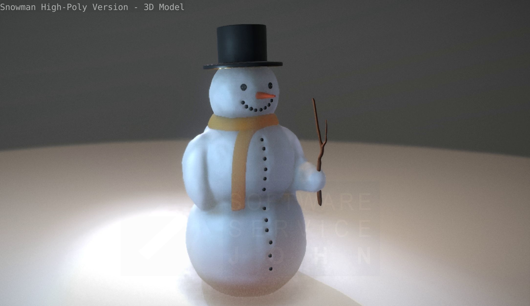 Snowman High-Poly-Version 3D model_72
