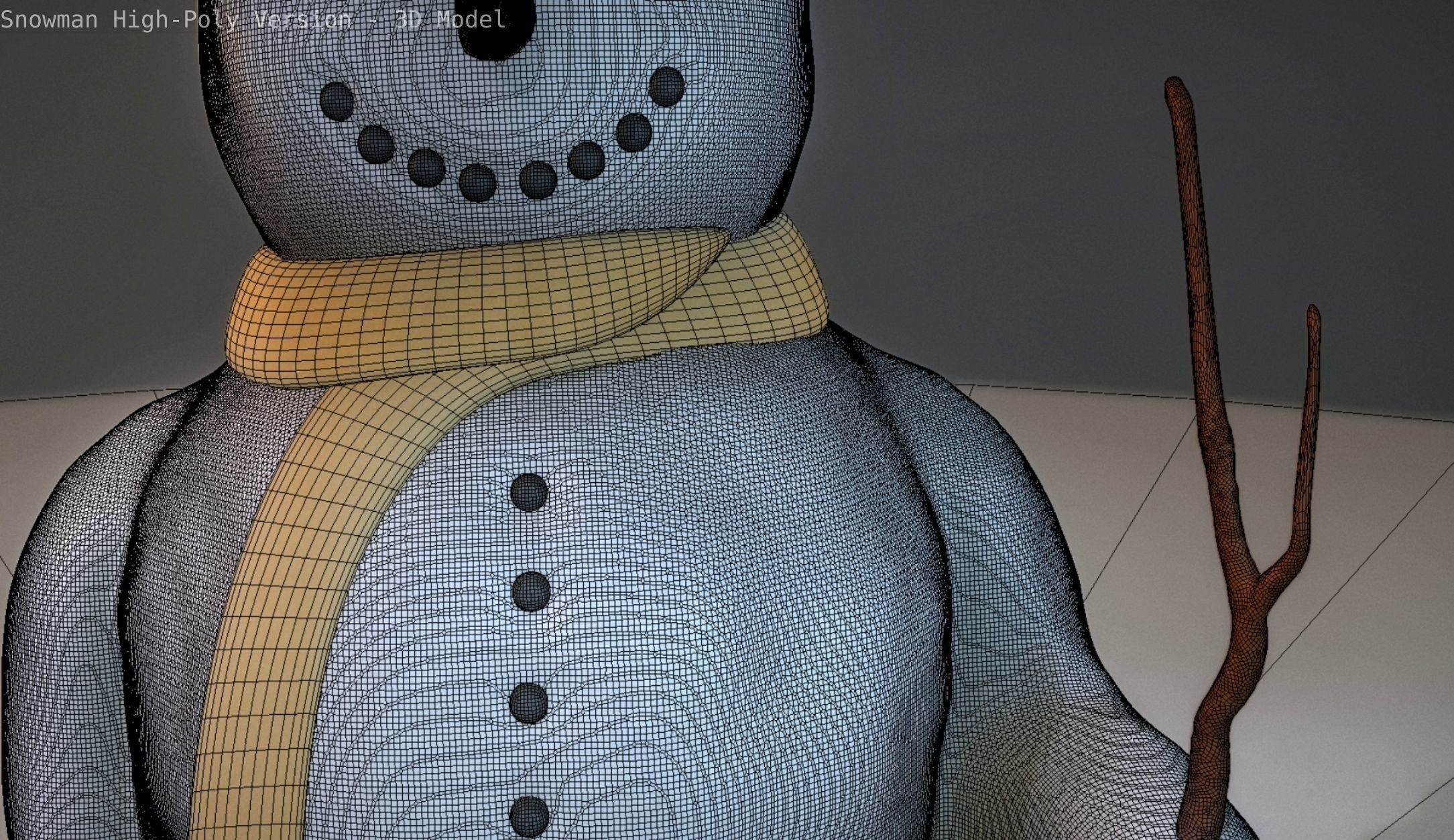 Snowman High-Poly-Version 3D model_82