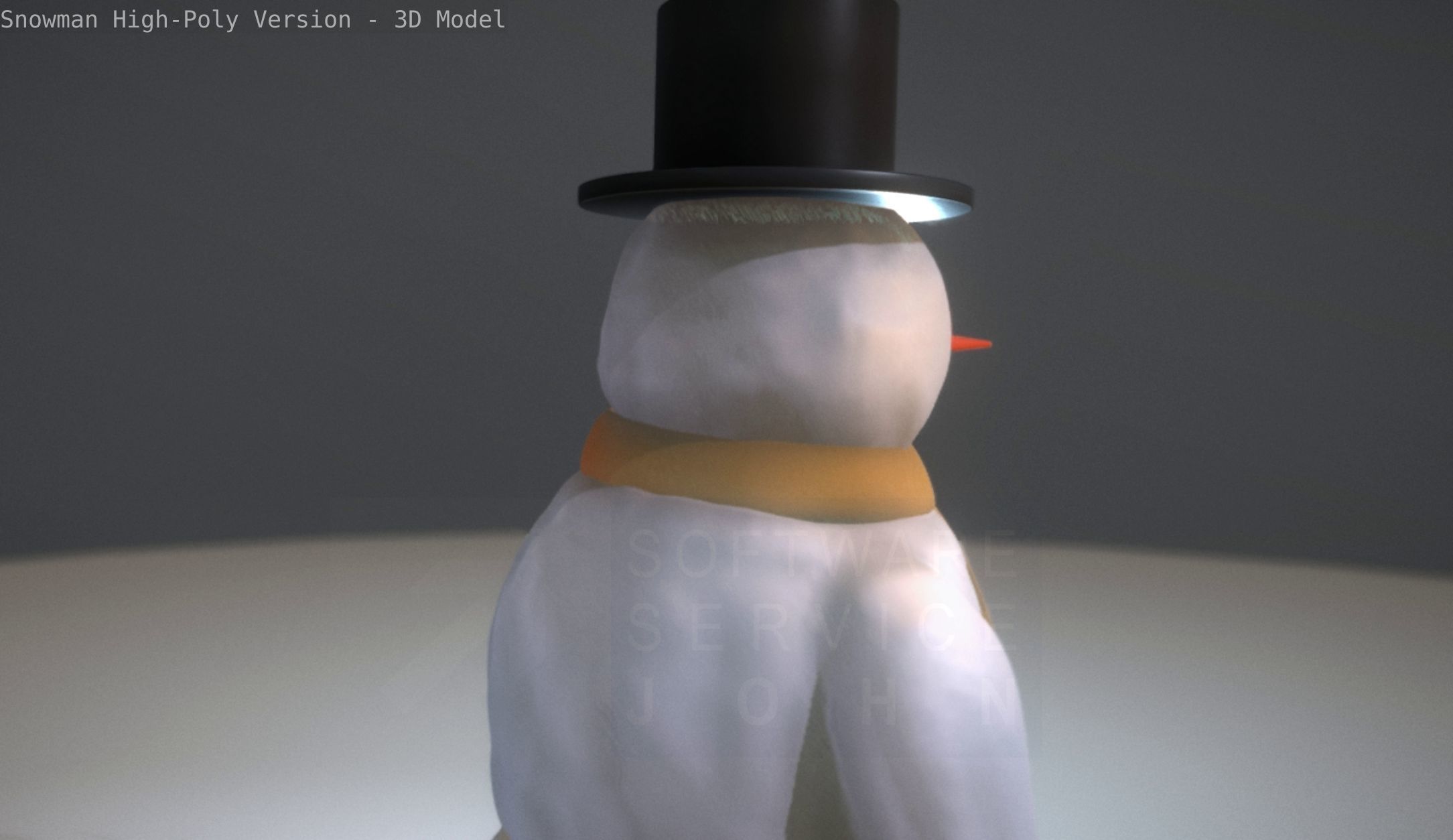 Snowman High-Poly-Version 3D model_27