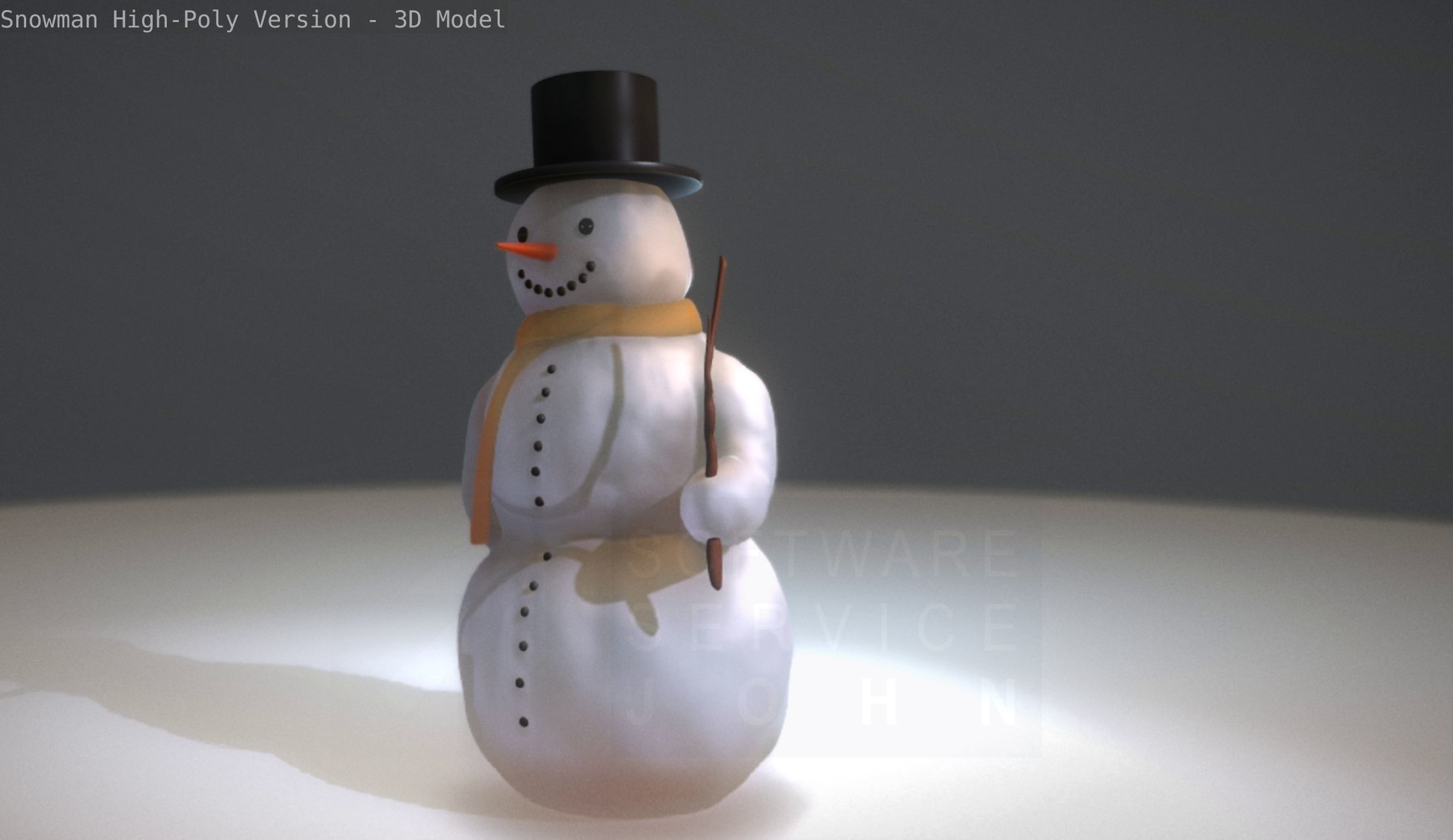 Snowman High-Poly-Version 3D model_69