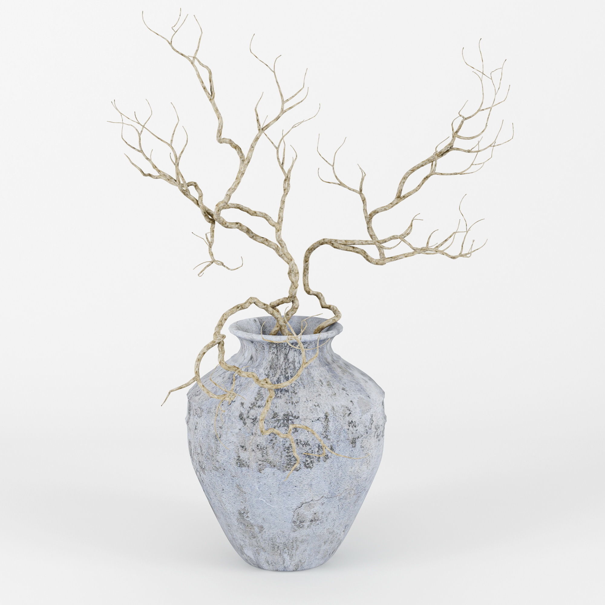 Branches vase with 3D model_1