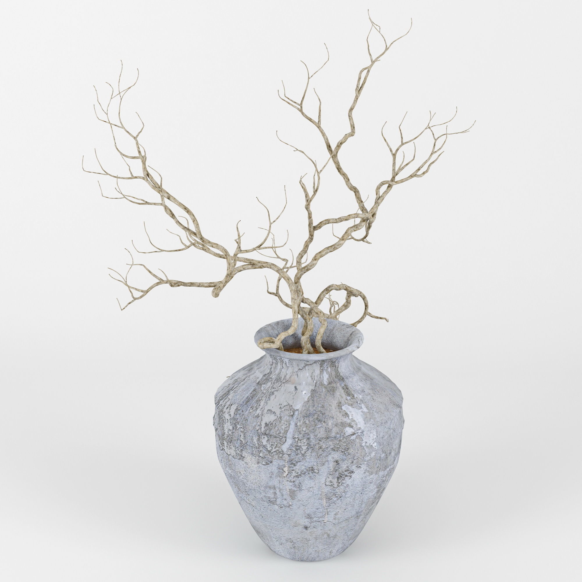 Branches vase with 3D model_3