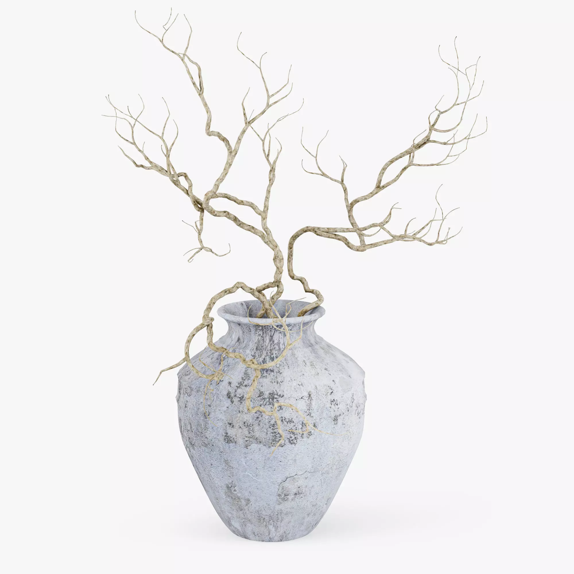 Branches vase with 3D model_0