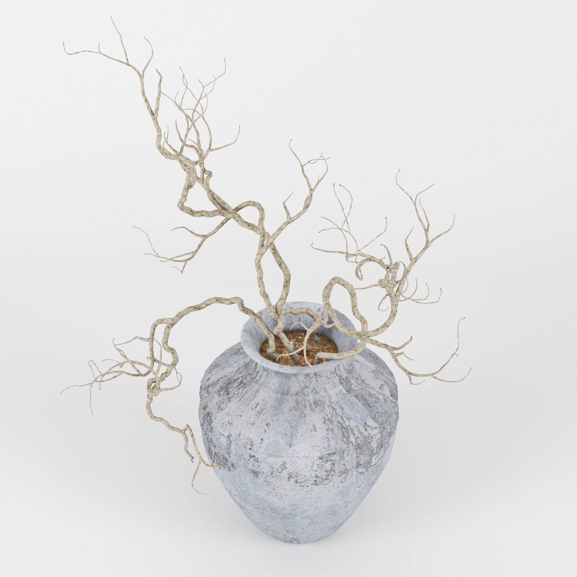 Branches vase with 3D model_2