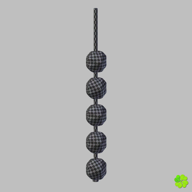 Pendant lamp of metal and glass 3D model_45