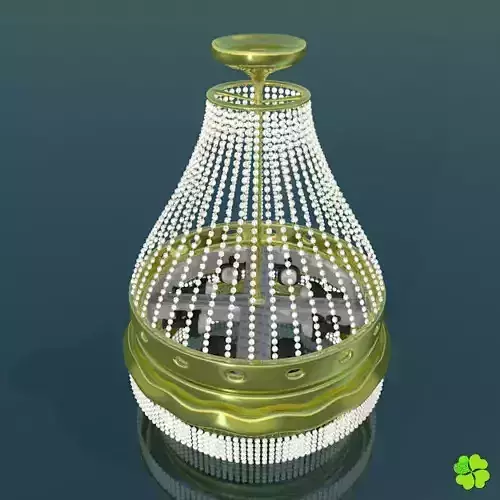 Pendant lamp of metal and glass 3D model