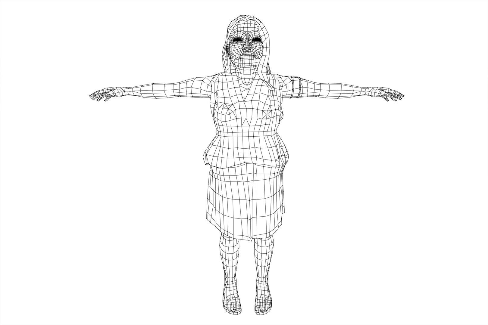 Espra the Fearless Warrior Low-poly 3D model_15