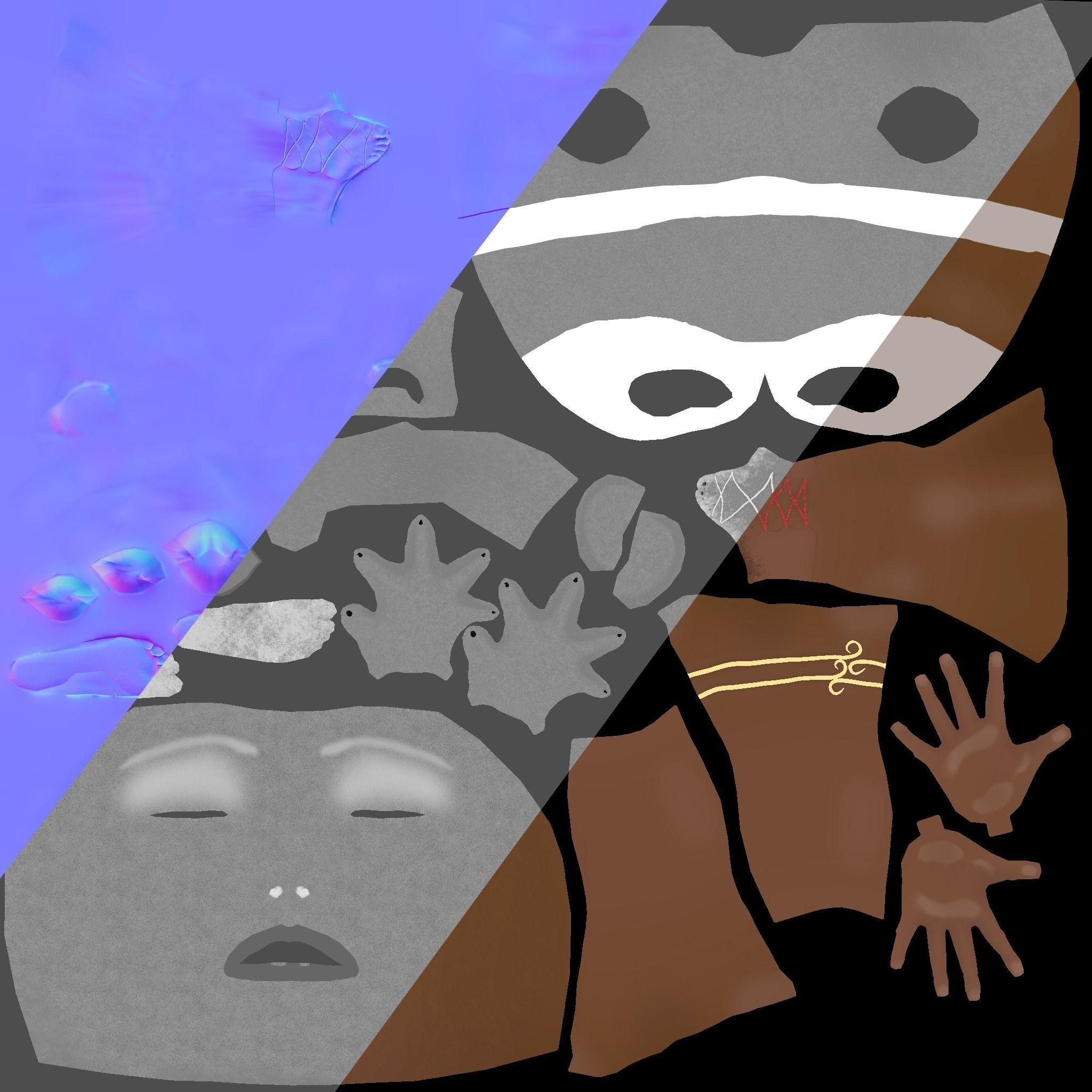 Espra the Fearless Warrior Low-poly 3D model_17