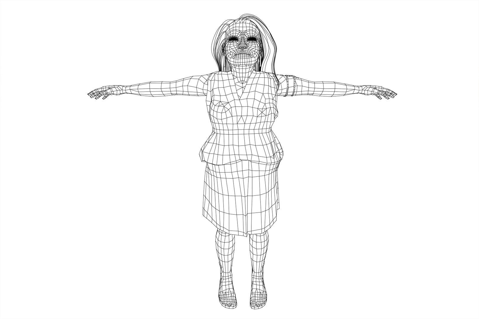 Espra the Fearless Warrior Low-poly 3D model_14