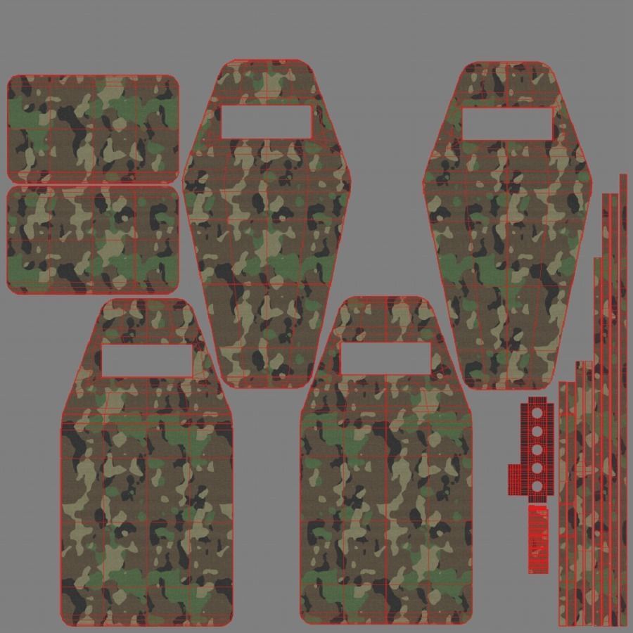  Vant VM Tactical Shield Low-poly 3D model_8