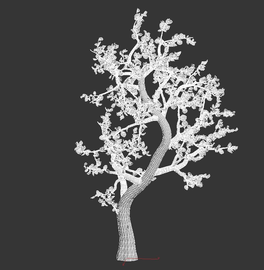 Animated Tree Low-poly 3D model_7