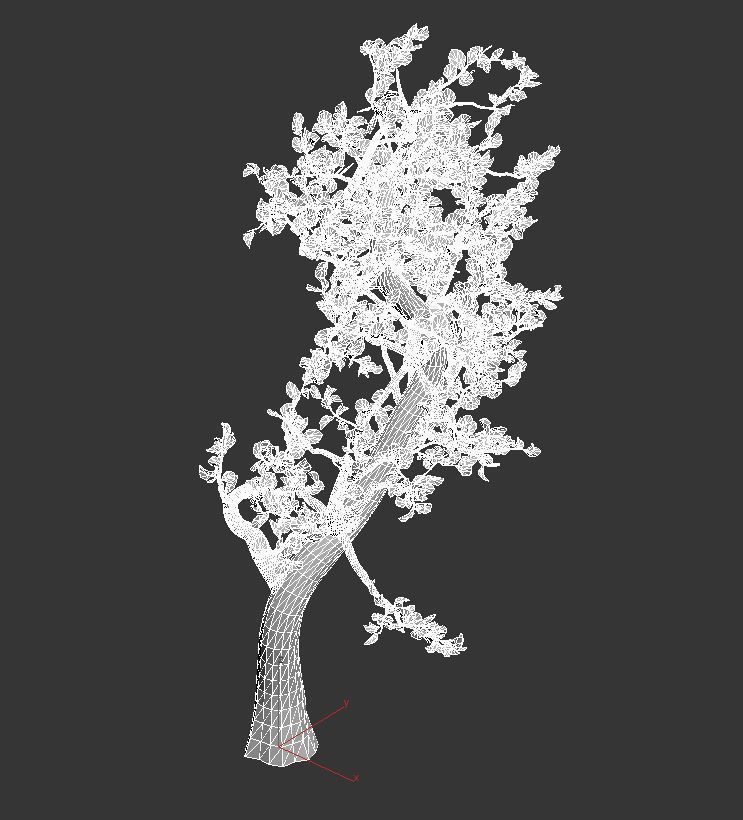Animated Tree Low-poly 3D model_6