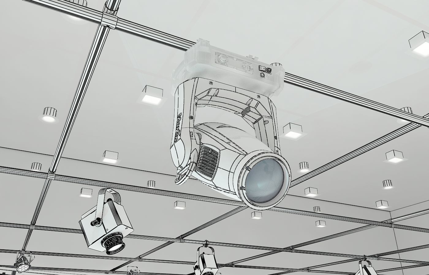 Virtual TV Studio Chat Set 2 3D model_26