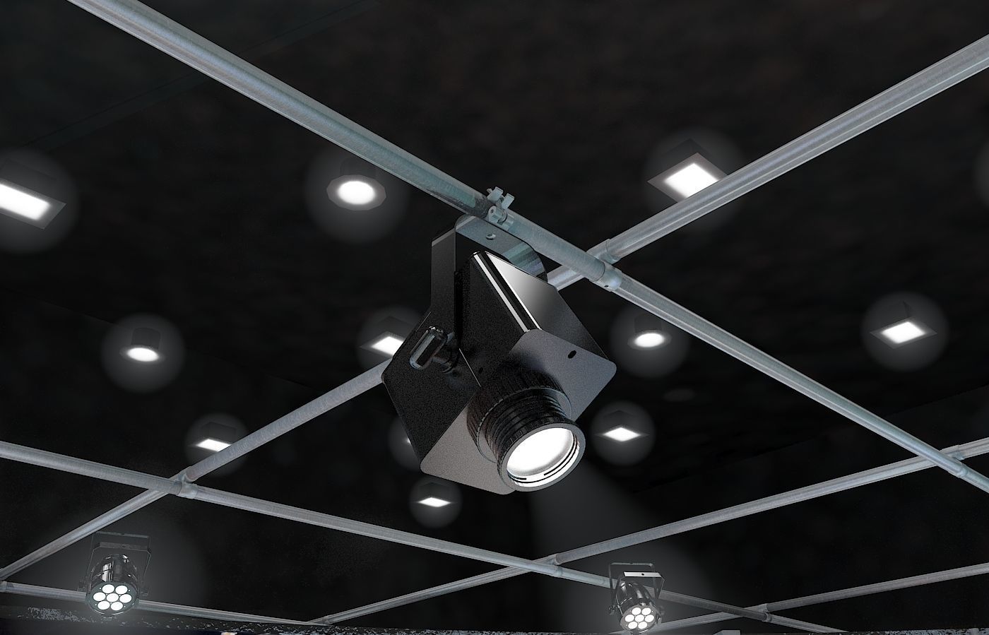 Virtual TV Studio Chat Set 2 3D model_29