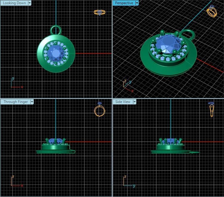 Pendant T01276 3D print model_2
