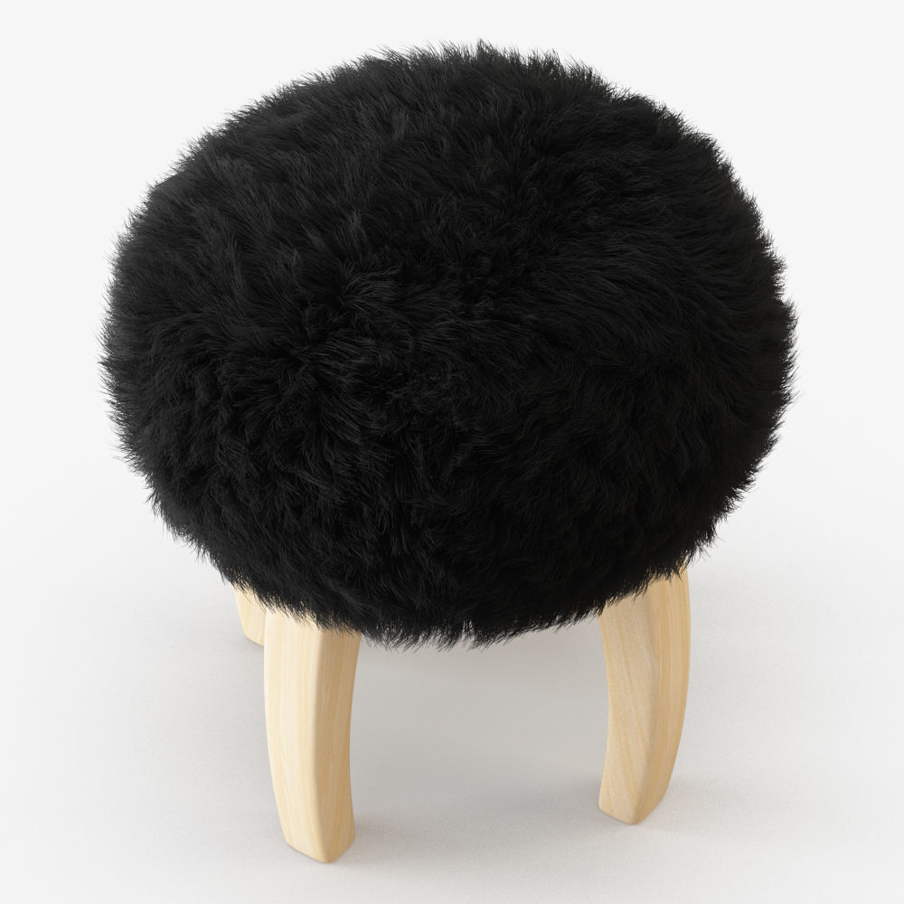 Patagonia Sheepskin Stool 3D model_2