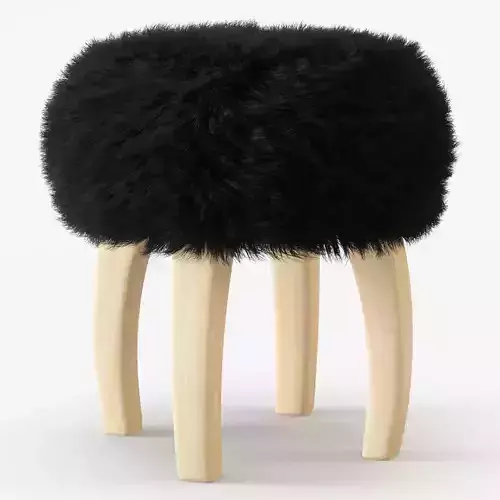 Patagonia Sheepskin Stool 3D model
