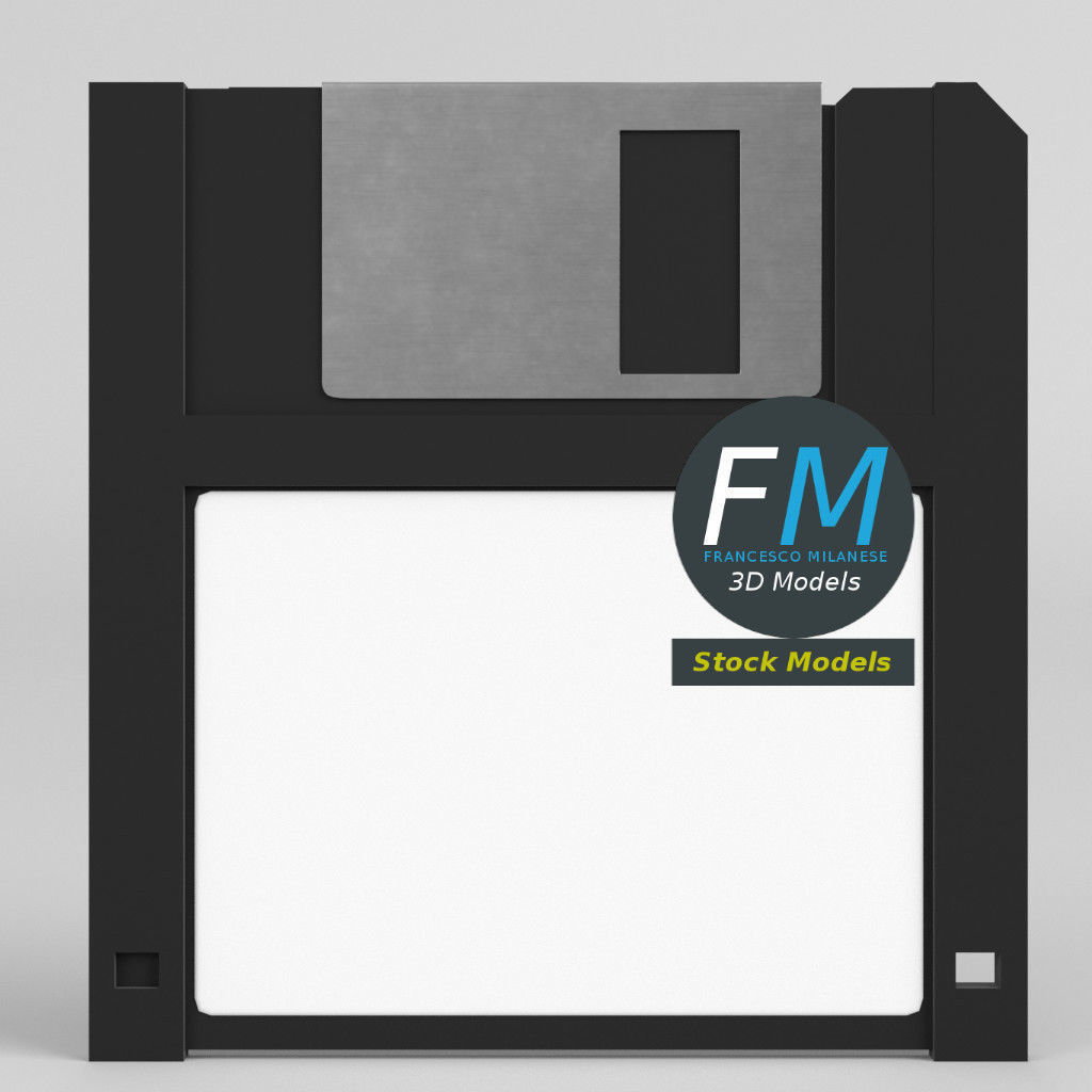 Floppy disk 3D model_3