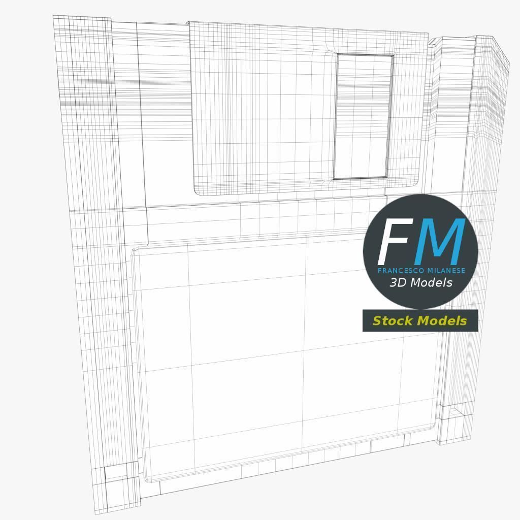 Floppy disk 3D model_7