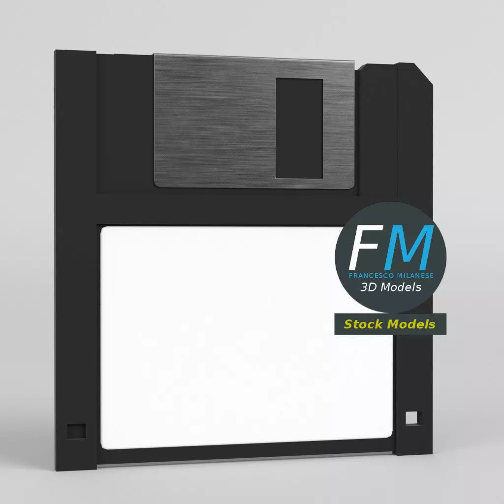 Floppy disk 3D model_0
