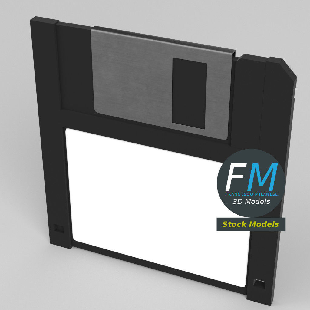 Floppy disk 3D model_2