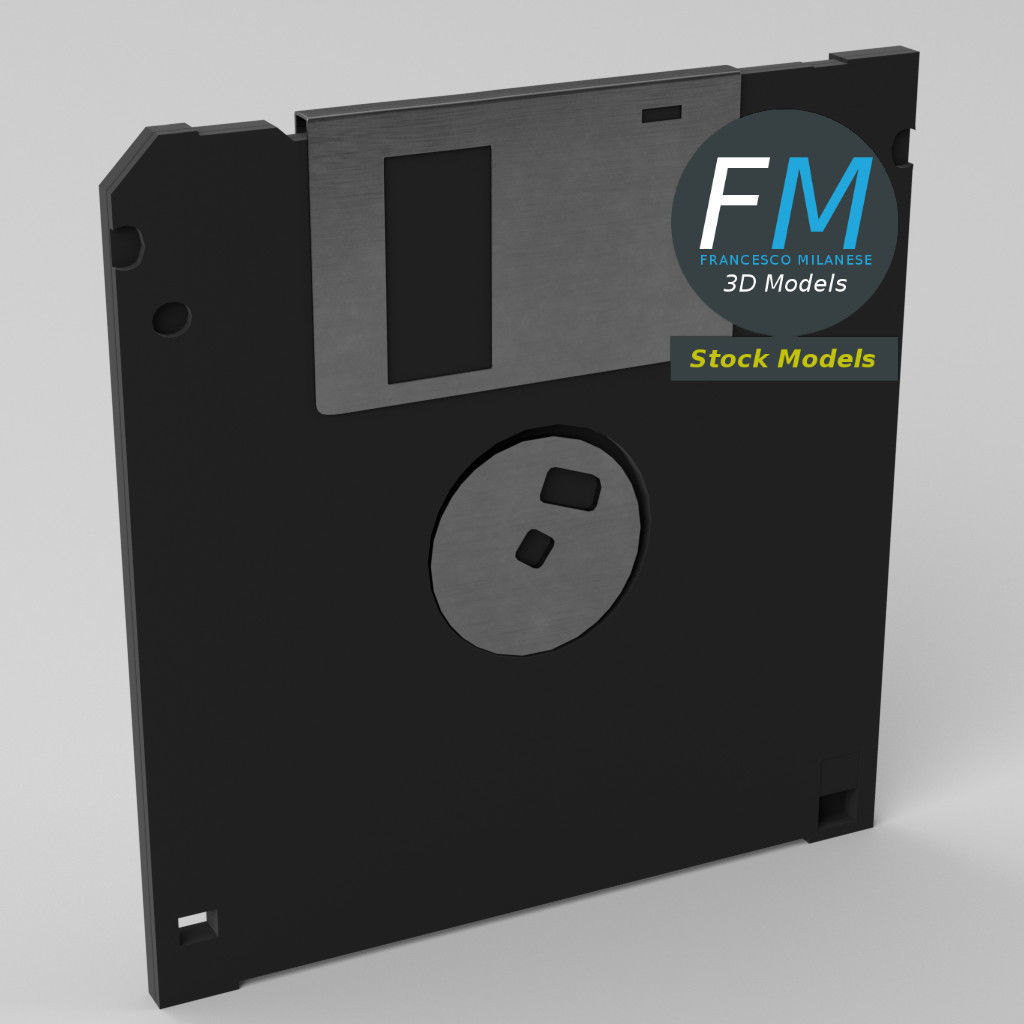 Floppy disk 3D model_5