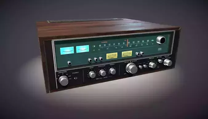 Old Stereo Receiver 3D model