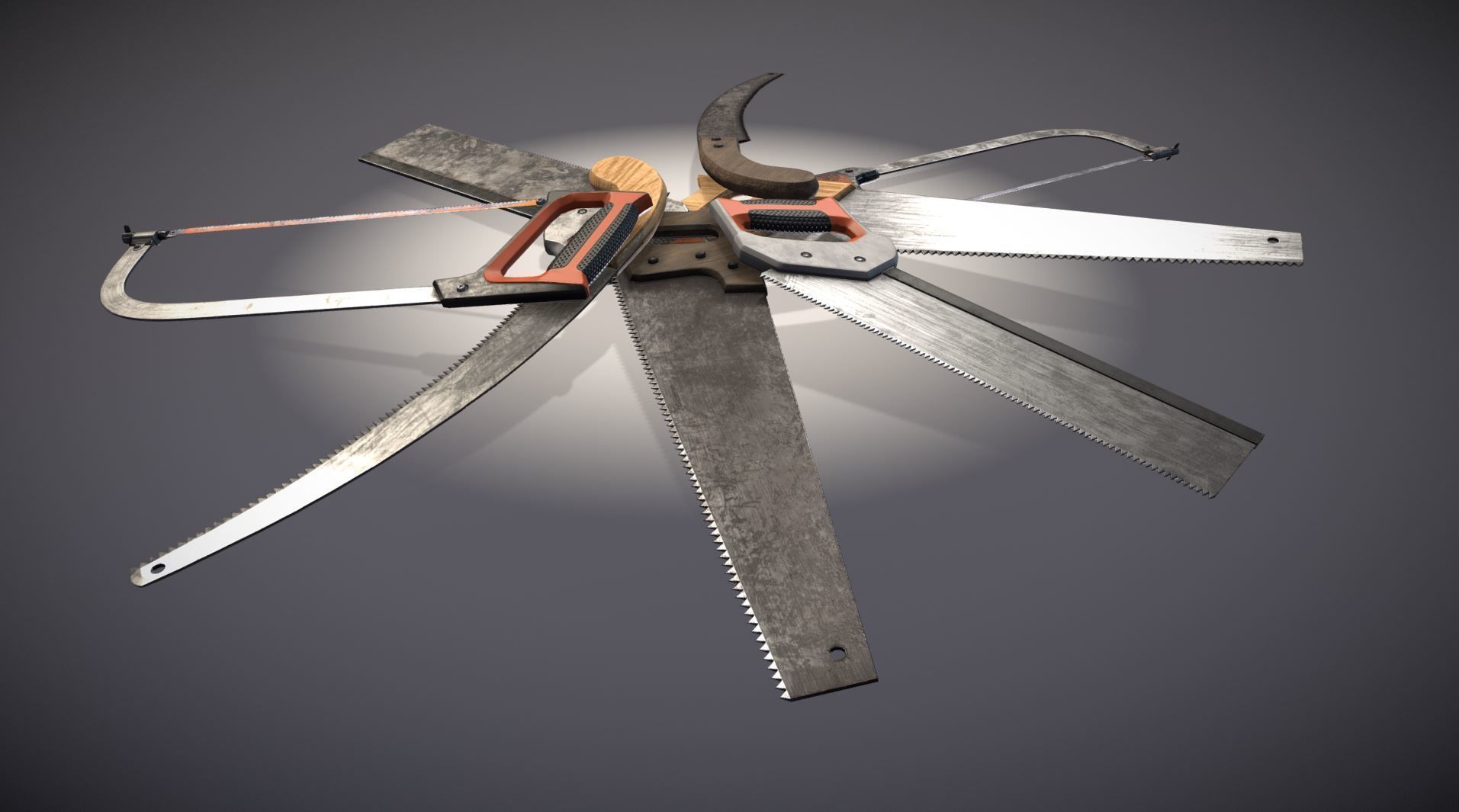 Saw Pack Low-poly 3D model_2