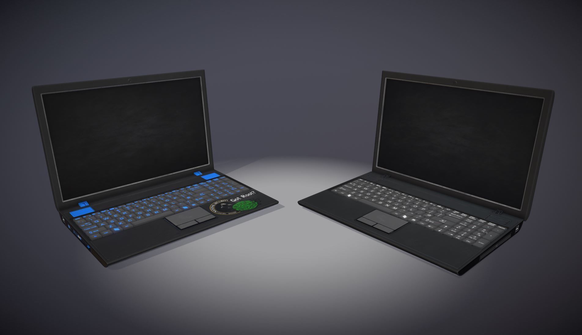 Laptop and Hackers Laptop