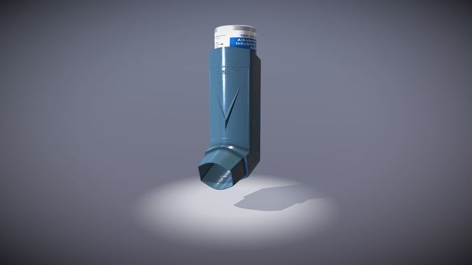 Inhalor asthma inhaler 3D model