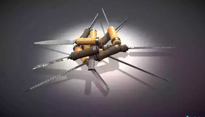 Files-Chisel Pack Low-poly 3D model