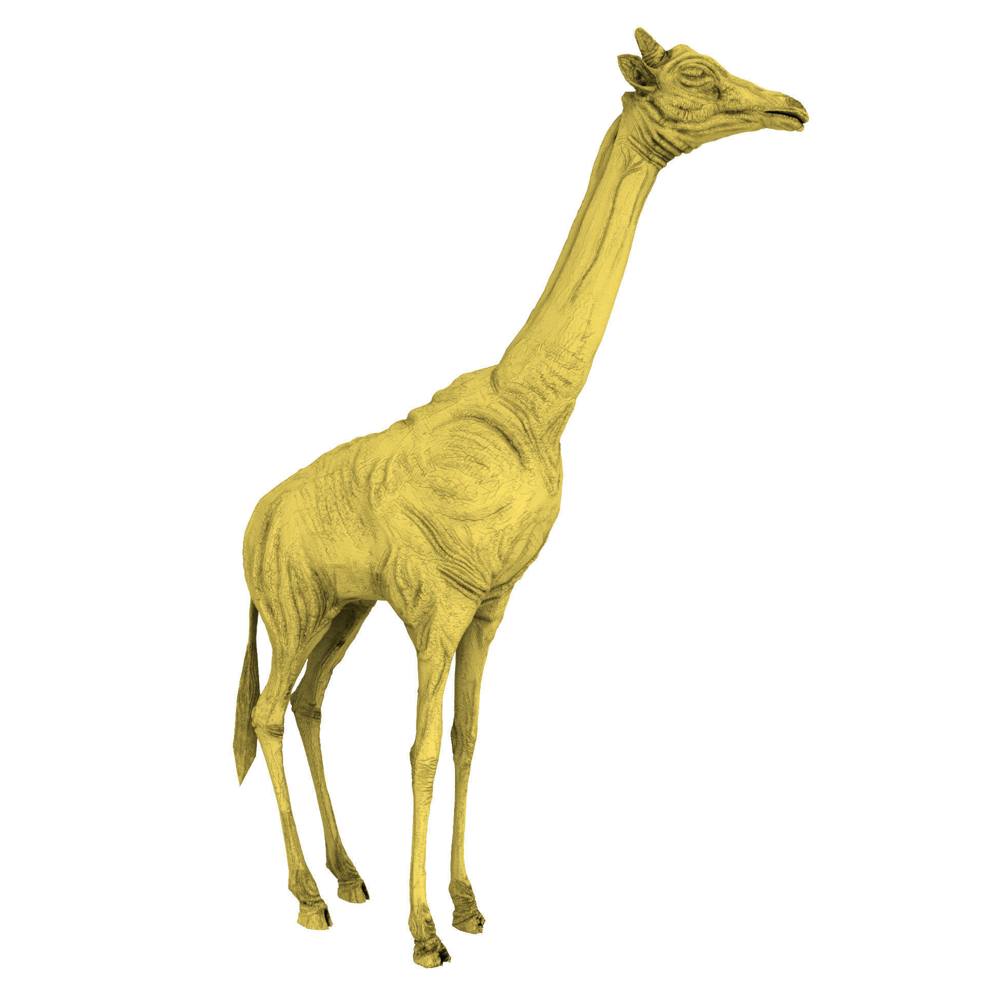 Realtime Running Savannah Giraffe Low-poly 3D model_7