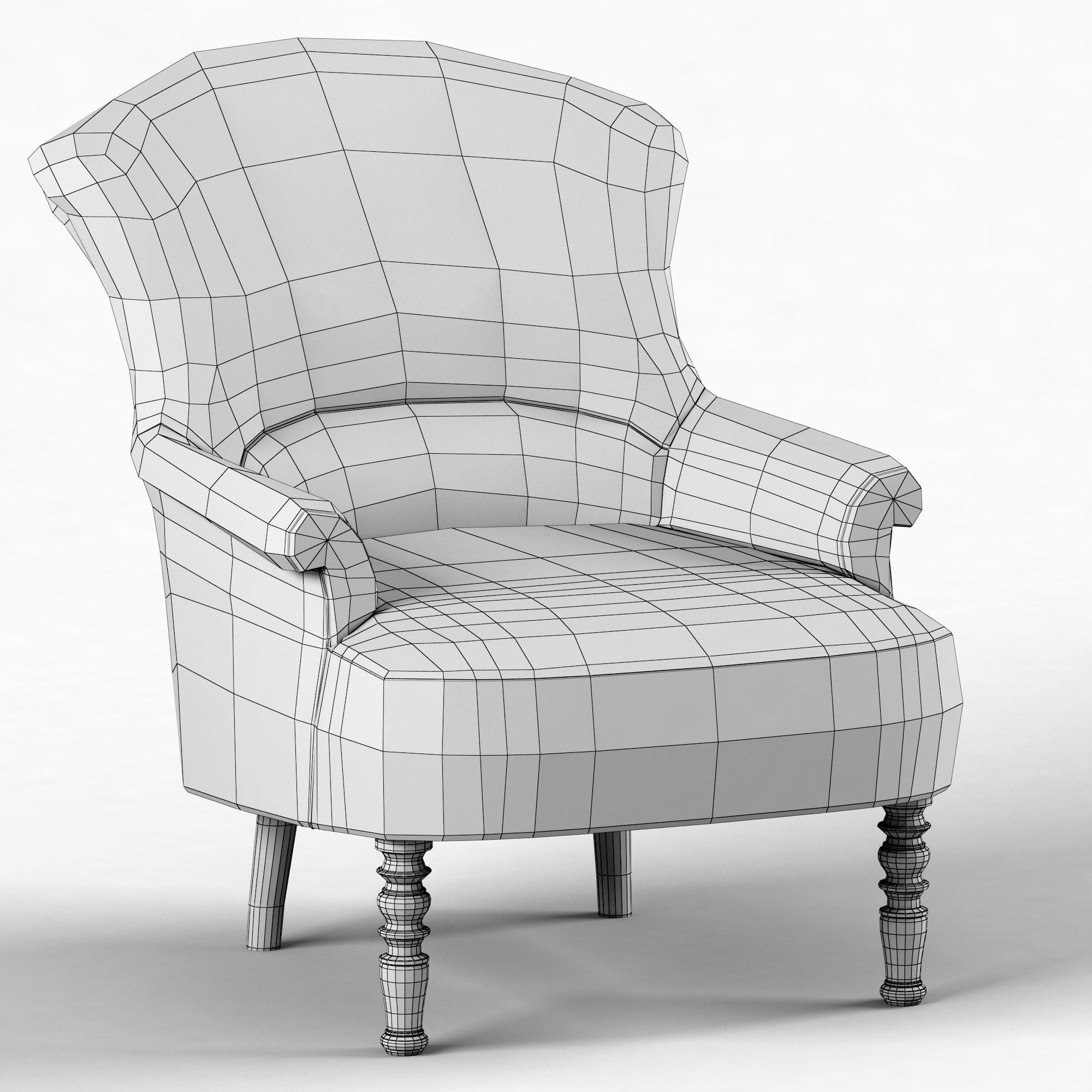Restoration Hardware Josephine Chair 3D model_8