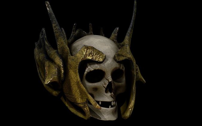 Skull  Helmet Low High Poly Models PBR Game Ready Low-poly 3D model