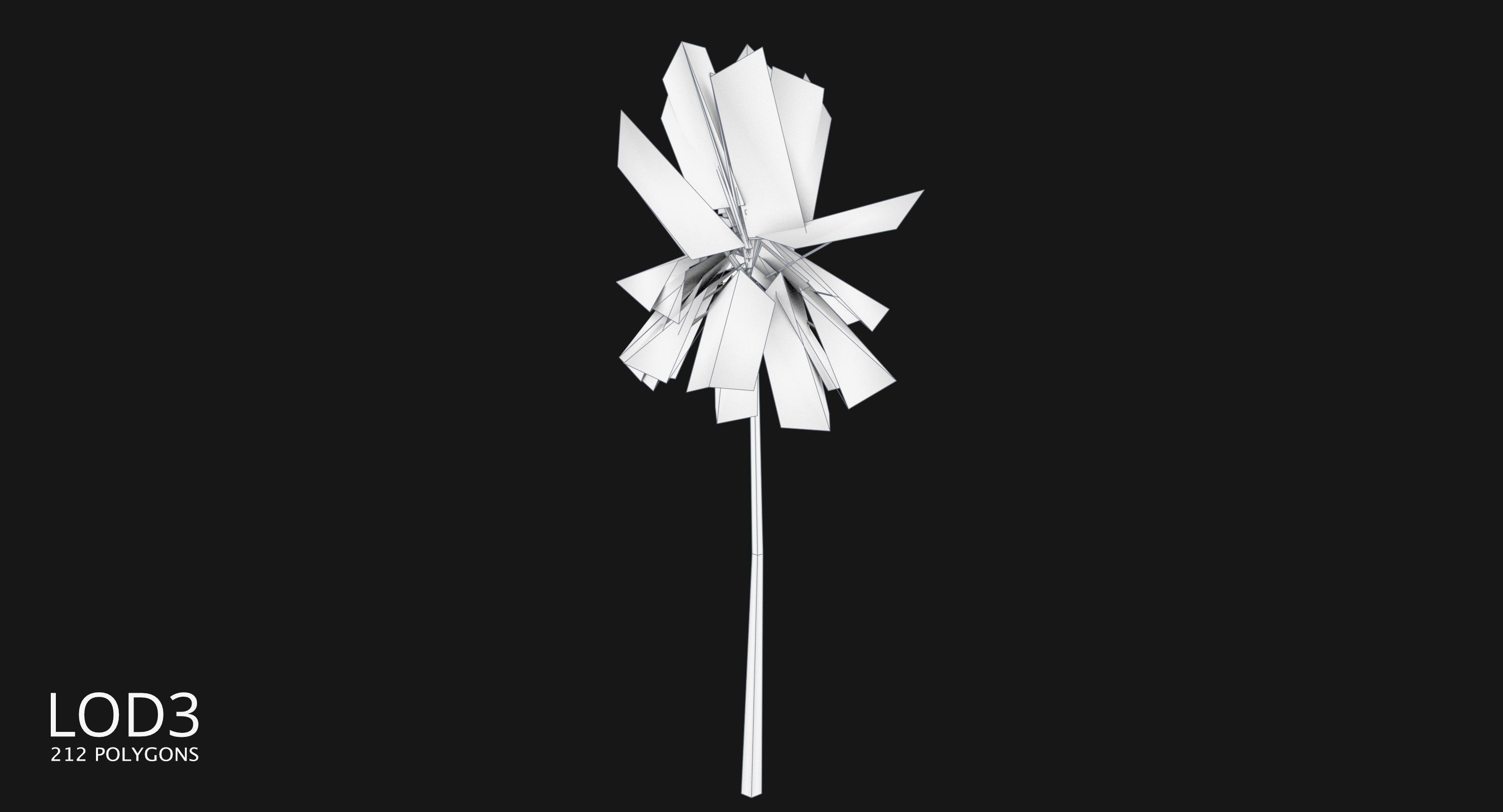 Coconut Palm Tree 3698-2 Low-poly 3D model_12
