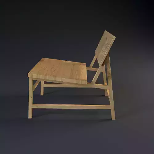 Nathan Young chare Low-poly 3D model
