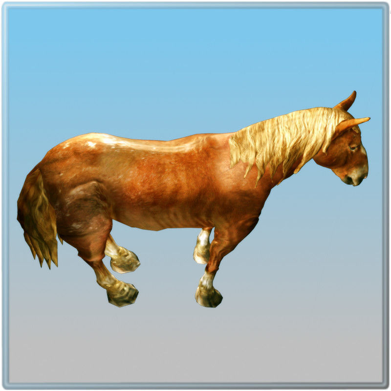 Realtime Horse Free low-poly 3D model_1