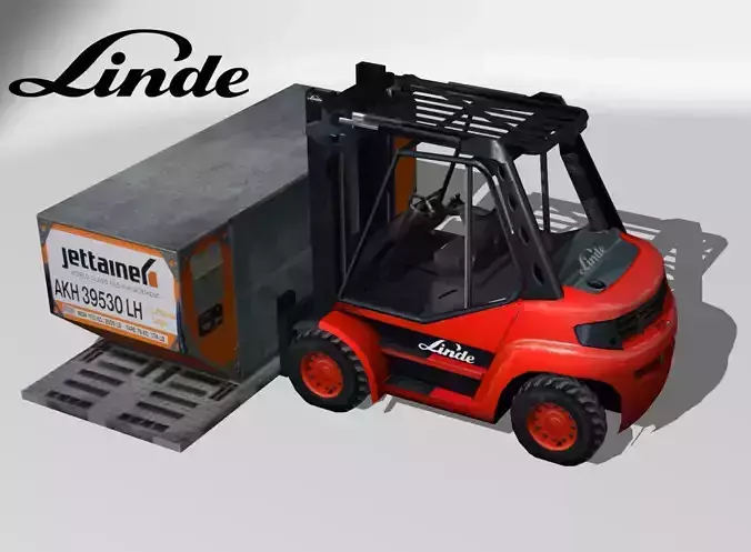 Linde Forklift Trucks H50 Low-poly 3D model