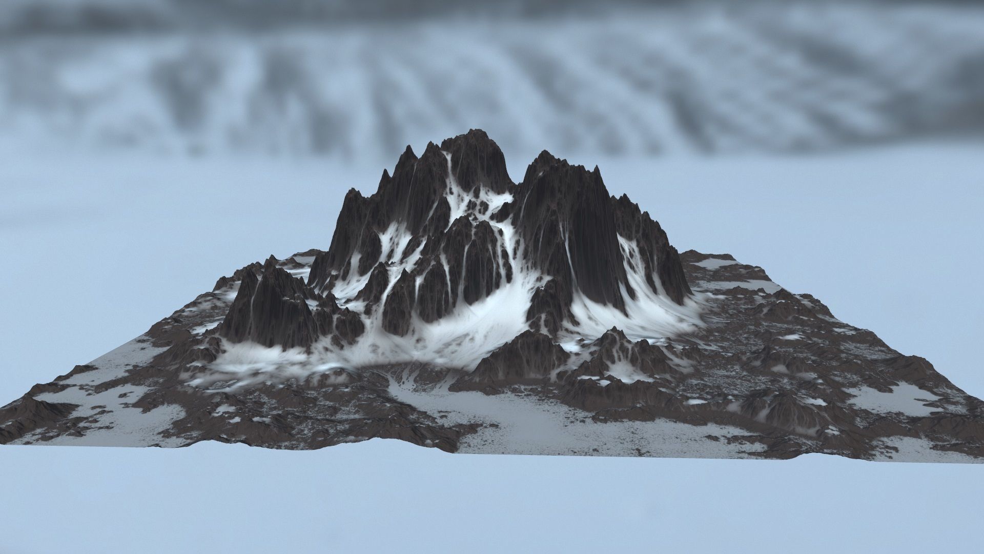 snow mountain   Low-poly 3D model_11