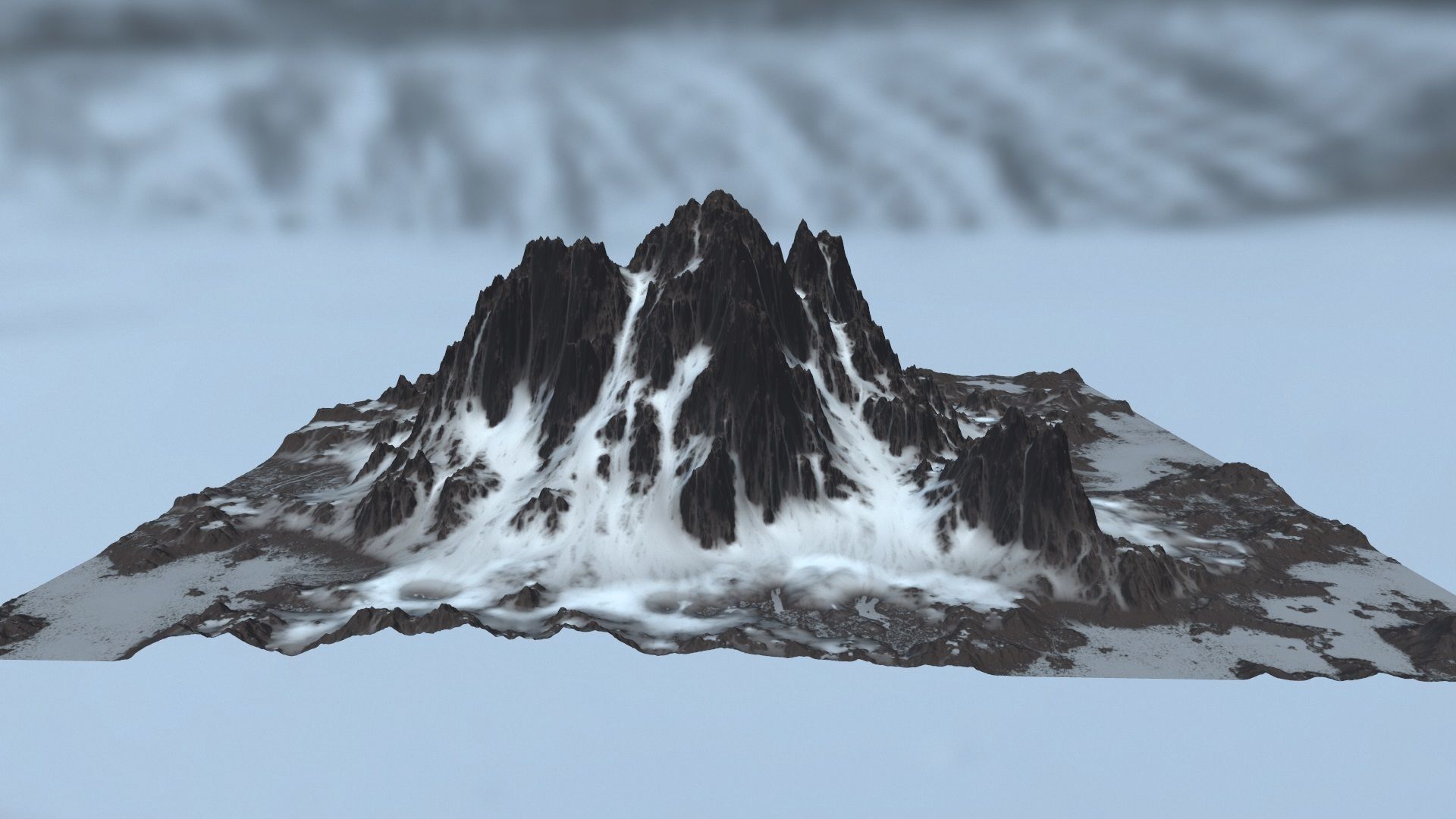snow mountain   Low-poly 3D model_5