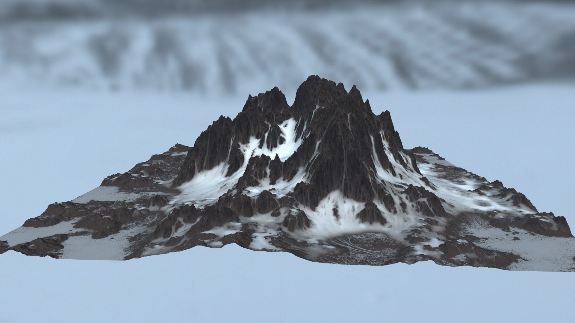 snow mountain   Low-poly 3D model_8