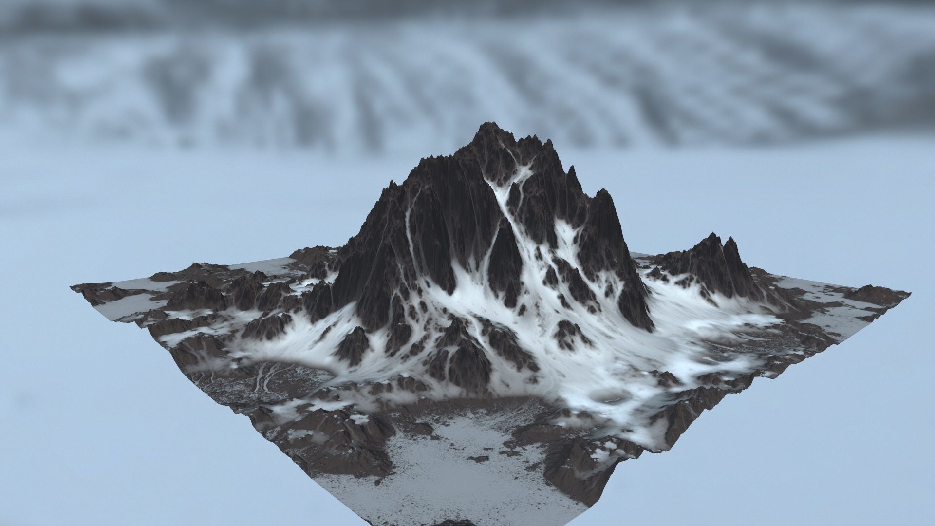 snow mountain   Low-poly 3D model_9